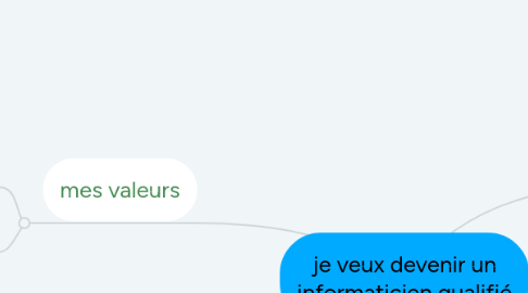 Mind Map: je veux devenir un informaticien qualifié