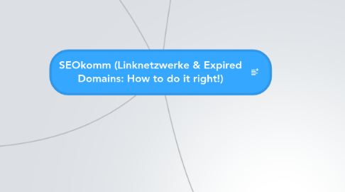 Mind Map: SEOkomm (Linknetzwerke & Expired Domains: How to do it right!)