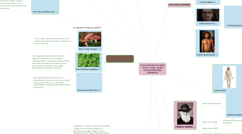 Mind Map: EVOLUCIÓN DE LOS SERES VIVOS - UNAD -LAURA DAYANA MARTINEZ SARMIENTO