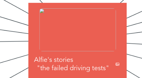 Mind Map: Alfie's stories                      "the failed driving tests"