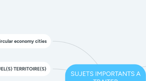 Mind Map: SUJETS IMPORTANTS A TRAITER