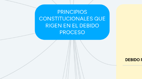 Mind Map: PRINCIPIOS CONSTITUCIONALES QUE RIGEN EN EL DEBIDO PROCESO