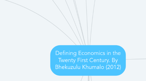 Mind Map: Defining Economics in the Twenty First Century. By Bhekuzulu Khumalo (2012)