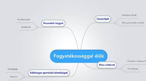 Mind Map: Fogyatékossággal élők