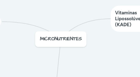 Mind Map: MICRONUTRIENTES