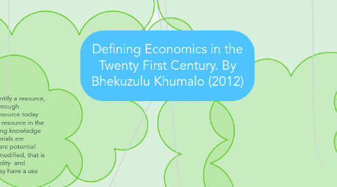 Mind Map: Defining Economics in the Twenty First Century. By Bhekuzulu Khumalo (2012)