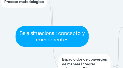 Mind Map: Sala situacional: concepto y componentes