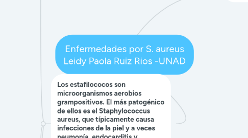 Mind Map: Enfermedades por S. aureus Leidy Paola Ruiz Rios -UNAD