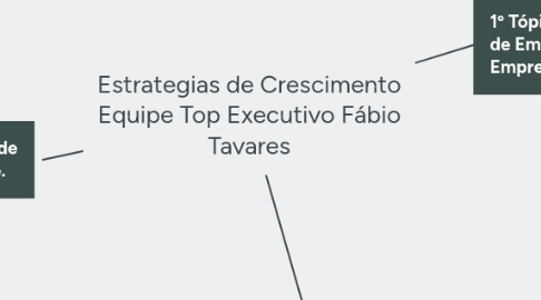 Mind Map: Estrategias de Crescimento Equipe Top Executivo Fábio Tavares