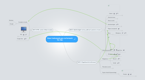 Mind Map: Eines i instruments per a la formació TIC-TAC