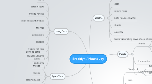 Mind Map: Brooklyn / Mount Joy