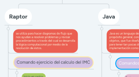 Mind Map: SINTAXIS RAPTOR-JAVA