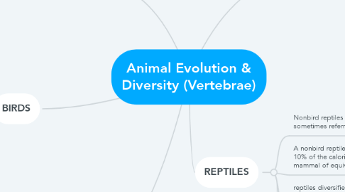 Mind Map: Animal Evolution & Diversity (Vertebrae)