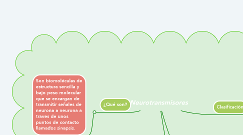 Mind Map: Neurotransmisores