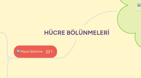 Mind Map: HÜCRE BÖLÜNMELERİ