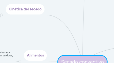 Mind Map: Secado convectivo