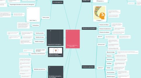 Mind Map: Procesos cognitivos superiores