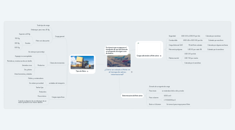 Mind Map: ¿Cómo se calcula el flete en el transporte aéreo internacional?