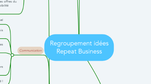 Mind Map: Regroupement idées Repeat Business