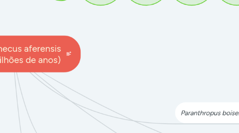 Mind Map: Australopithecus aferensis (3,9 a 2,9 milhões de anos)