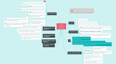 Mind Map: ESTADOS FINANCIEROS CONSOLIDADOS Y SEPARADOS