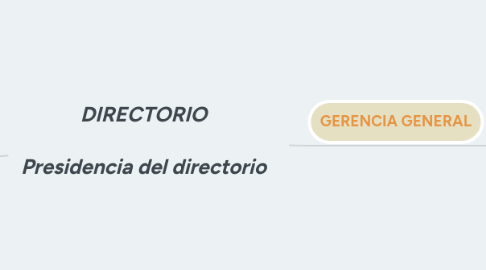 Mind Map: DIRECTORIO Presidencia del directorio