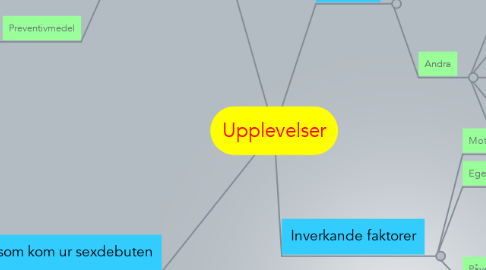 Mind Map: Upplevelser