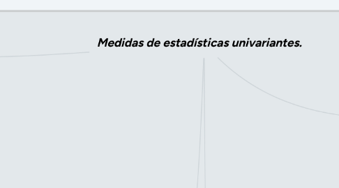 Mind Map: Medidas de estadísticas univariantes.