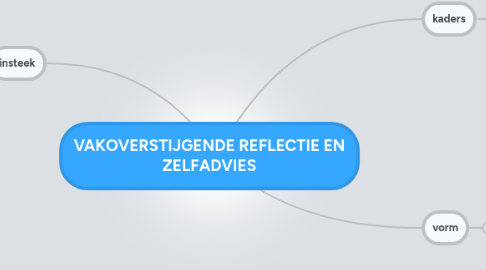 Mind Map: VAKOVERSTIJGENDE REFLECTIE EN ZELFADVIES