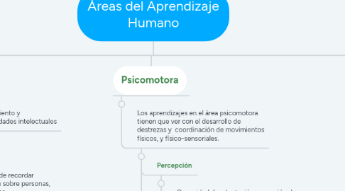 Mind Map: Áreas del Aprendizaje Humano