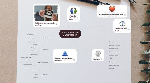 Mind Map: Lenguaje. Funciones y Organización.