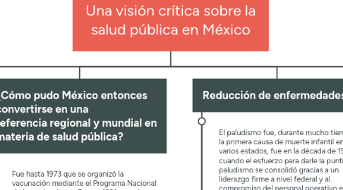 Mind Map: Una visión crítica sobre la salud pública en México