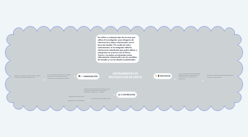 Mind Map: INSTRUMENTOS DE RECOLECCIÓN DE DATOS