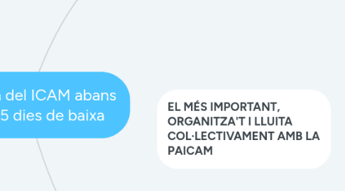 Mind Map: Et criden del ICAM abans dels 365 dies de baixa