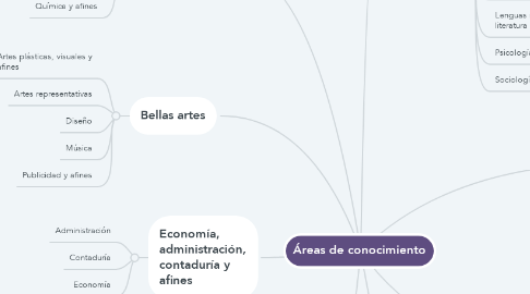 Mind Map: Áreas de conocimiento