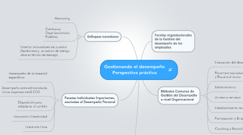 Mind Map: Gestionando el desempeño Perspectiva práctica