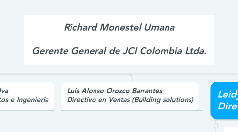 Mind Map: Richard Monestel Umana  Gerente General de JCI Colombia Ltda.
