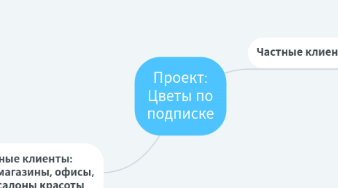 Mind Map: Проект: Цветы по подписке