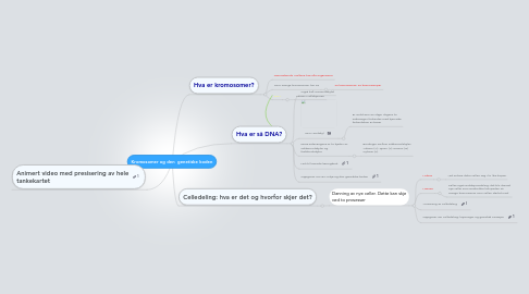 Mind Map: Kromosomer og den genetiske koden