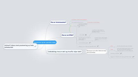 Mind Map: Kromosomer og den  genetiske koden