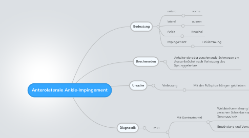 Mind Map: Anterolaterale Ankle-Impingement