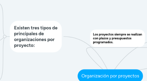 Mind Map: Organización por proyectos