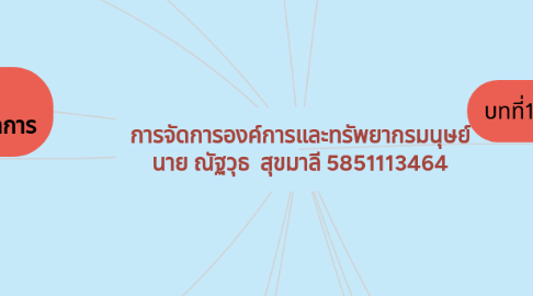Mind Map: การจัดการองค์การและทรัพยากรมนุษย์ นาย ณัฐวุธ สุขมาลี 5851113464