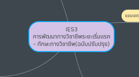 Mind Map: IES3 การพัฒนาทางวิชาชีพระยะเริ่มแรก - ทักษะทางวิชาชีพ(ฉบับปรับปรุง)