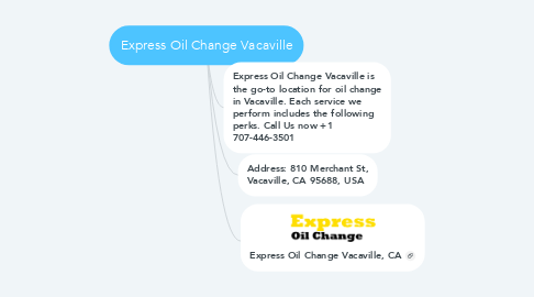 Mind Map: Express Oil Change Vacaville
