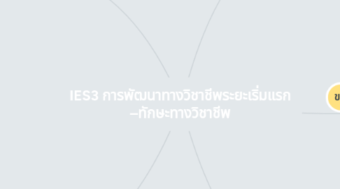 Mind Map: IES3 การพัฒนาทางวิชาชีพระยะเริ่มแรก –ทักษะทางวิชาชีพ