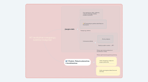 Mind Map: IKT naudojimas suaugusiųjų švietime (mokymai)