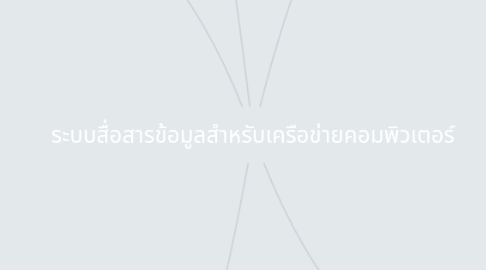 Mind Map: ระบบสื่อสารข้อมูลสำหรับเครือข่ายคอมพิวเตอร์