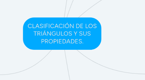 Mind Map: CLASIFICACIÓN DE LOS TRIÁNGULOS Y SUS PROPIEDADES.