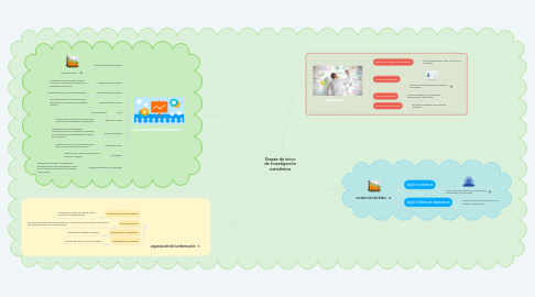 Mind Map: Etapas de inicio de investigación estadística